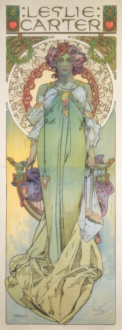 レスリー・カーター 作： Alphonse Mucha