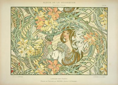 ゆり 作： Alphonse Mucha