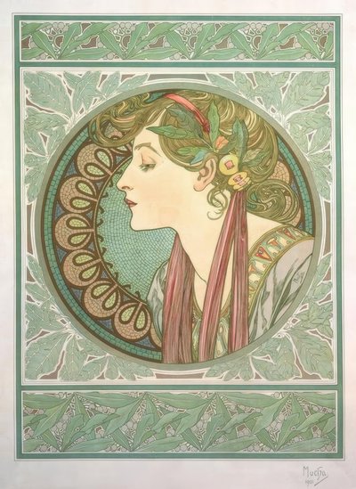 月桂樹 作： Alphonse Mucha