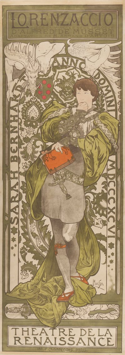 ロレンツァッチョ、1896 作： Alphonse Mucha