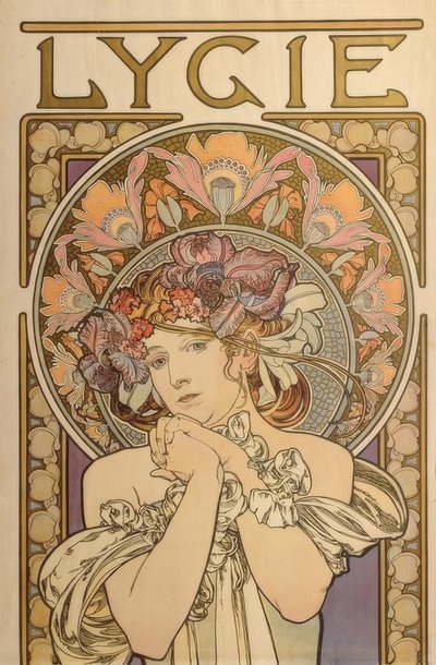 Lygie-ミュシャの装飾作品の複製 作： Alphonse Mucha