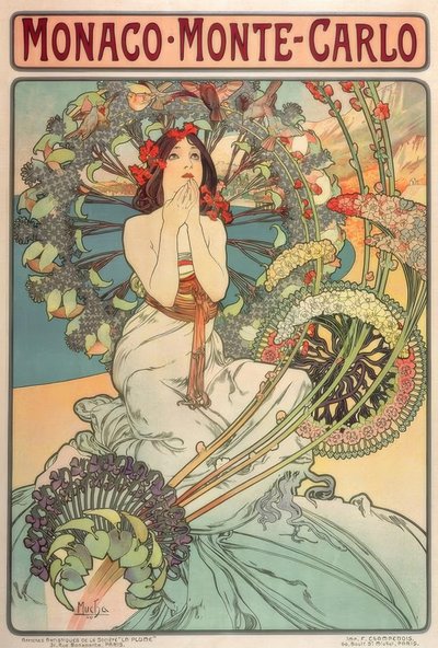 モナコ-モンテカルロ 作： Alphonse Mucha