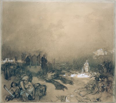ヴィートコヴ山の戦いの後 作： Alphonse Mucha