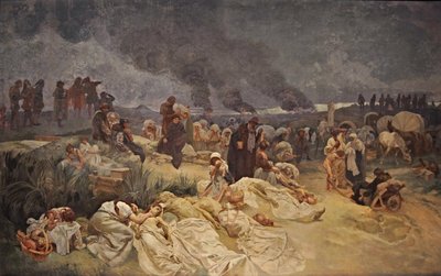 VodnanyでのPetr Chelcicky The cycle The Slav Epic 作： Alphonse Mucha