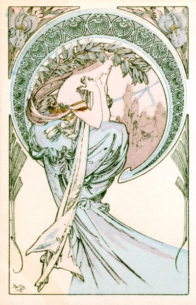 「詩」、1900 作： Alphonse Mucha