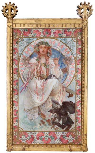 スラビアとしてのジョセフィンクレーンブラッドリーの肖像 作： Alphonse Mucha