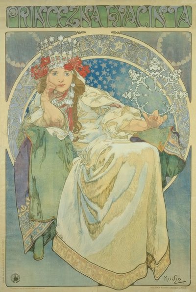 ヒヤシンス姫 作： Alphonse Mucha