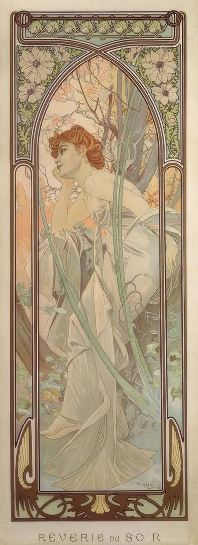 夕方の空想 作： Alphonse Mucha