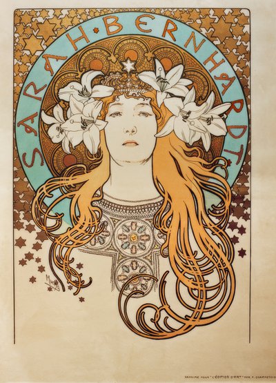 サラ・ベルナール 作： Alphonse Mucha