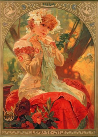 サラ・ベルナール 作： Alphonse Mucha
