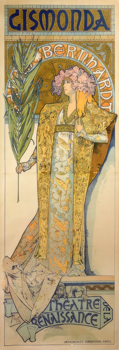 サラ・ベルナール 作： Alphonse Mucha