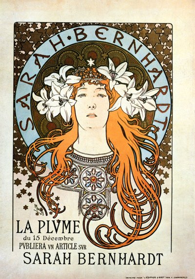 サラベルナール、ラプルーム、1896年12月15日 作： Alphonse Mucha