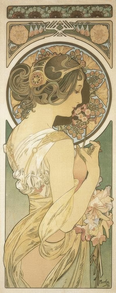 カウスリップ 作： Alphonse Mucha