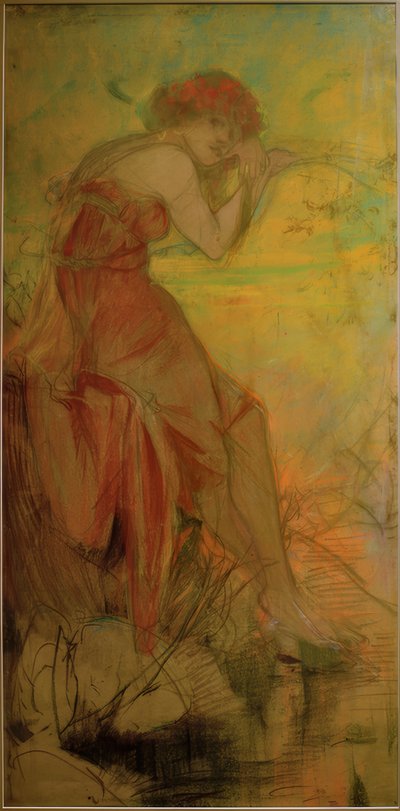 夏 作： Alphonse Mucha