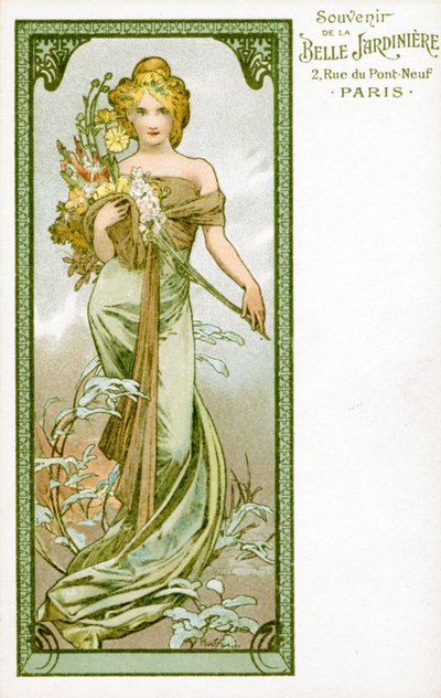 「春」、1896 作： Alphonse Mucha