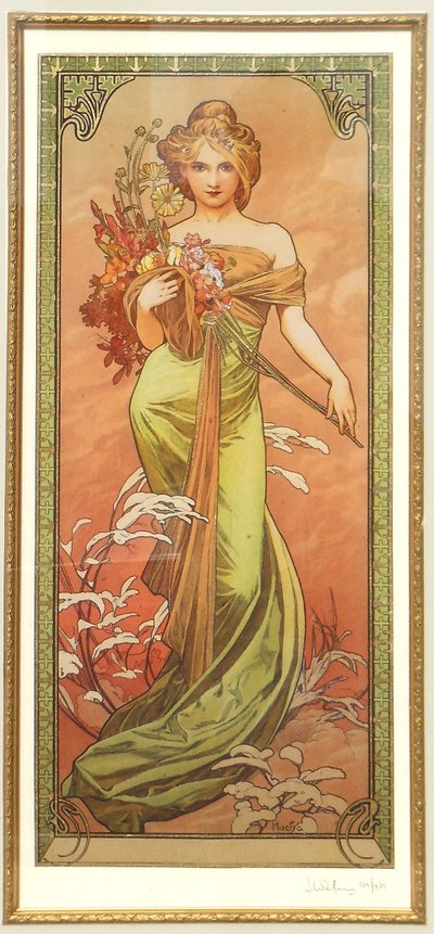 シリーズ・レ・セゾンの春 作： Alphonse Mucha