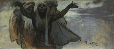 スラブ叙事詩のための研究 作： Alphonse Mucha