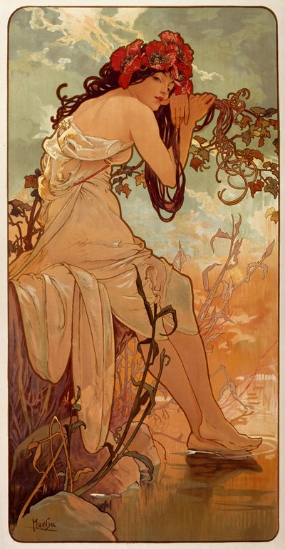 1896年夏。 作： Alphonse Mucha