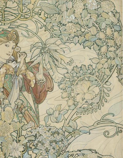 テキスタイルデザイン 作： Alphonse Mucha