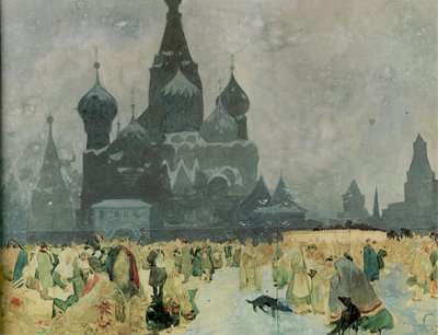 1914年のスラブ叙事詩のためのロシア農奴調査の解放 作： Alphonse Mucha
