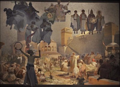 スラヴ語典礼の紹介サイクルスラブ叙事詩 作： Alphonse Mucha