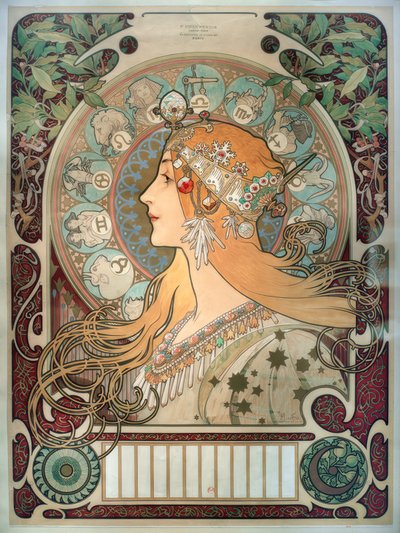 十二支カレンダー 作： Alphonse Mucha