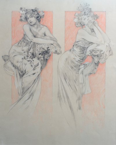 パネル12の下絵 作： Alphonse Mucha