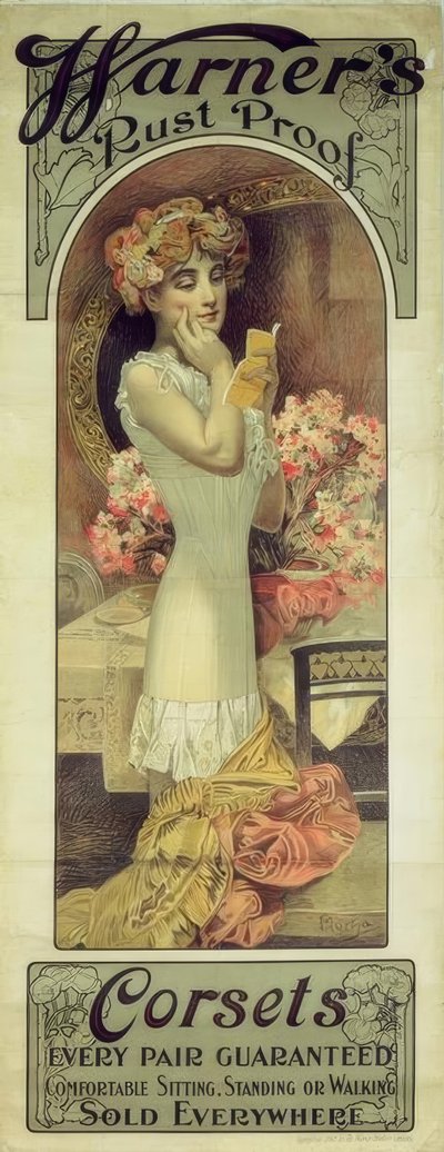 ワーナーラストプルーフコルセット 作： Alphonse Mucha