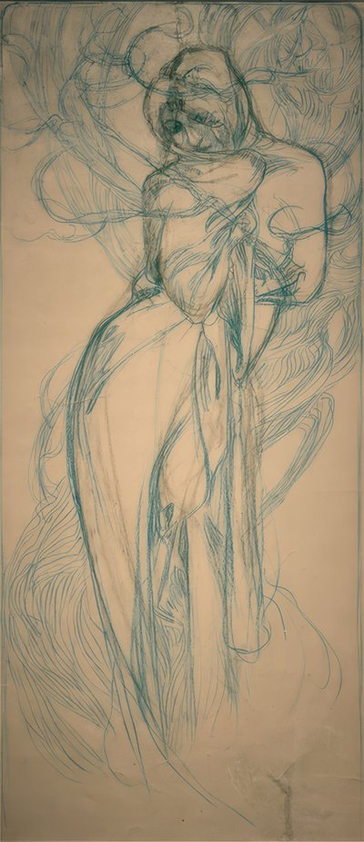 冬 作： Alphonse Mucha