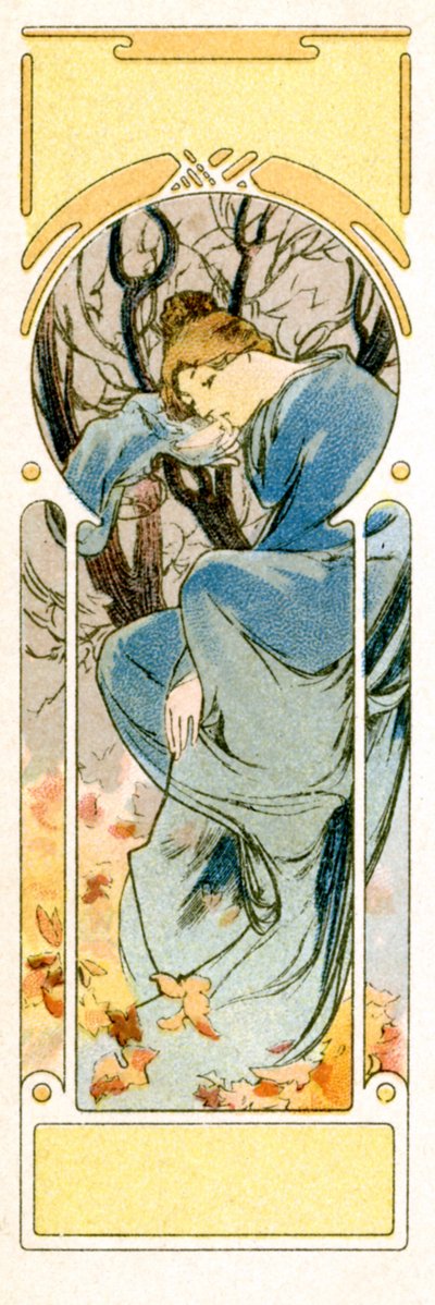 「冬」、1900 作： Alphonse Mucha