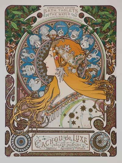 ゾディアックゾディアック、1896年。 作： Alphonse Mucha