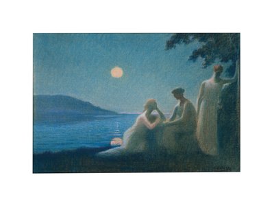 月光の下、1895年頃 作： Alphonse Osbert