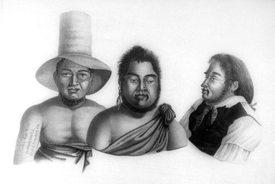 サンドイッチ諸島の首長の肖像、1819年。 作： Alphonse Pellion