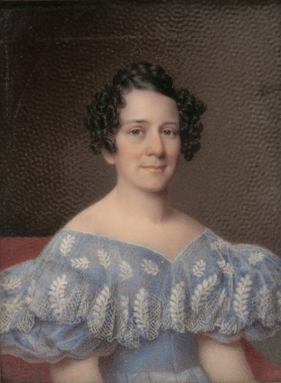 婦人の肖像、ca。 1835年。 作： Alvan Clark