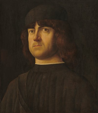 男の肖像、c。 1495年。 作： Alvise Vivarini
