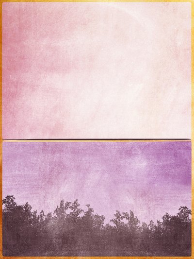 ピンクと紫の森の地平線 作： Alyson Storms