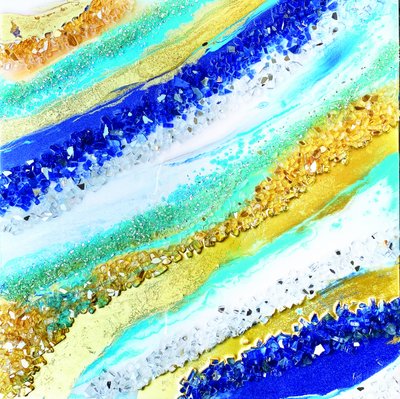 きらめくブルーゴールド・フロー 作： 