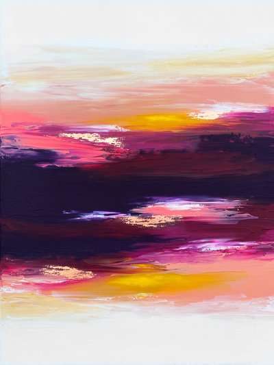 鮮やかな夕焼けの抽象画 作： Alyson Storms