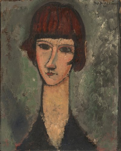 女性の肖像、c。 191719. 作： Amedeo Modigliani