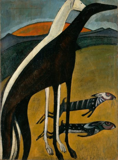 グレイハウンド、1911年頃（キャンバスに油彩） 作： Amadeu de Souza Cardoso
