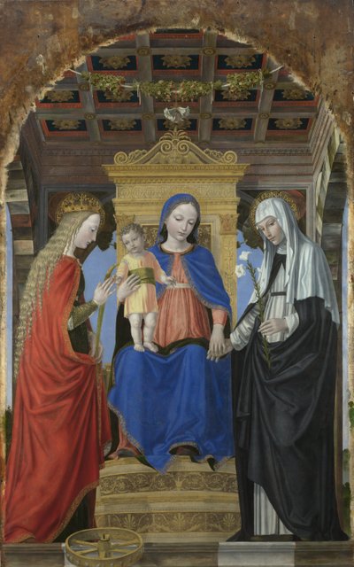 聖母子と聖人たち 作： Ambrogio Bergognone