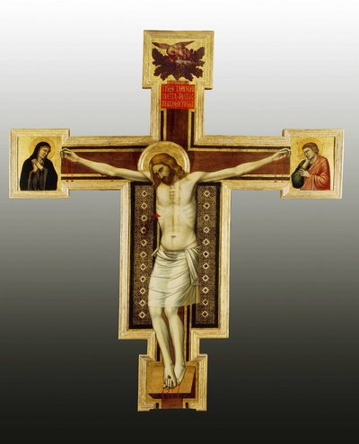 十字架、XIVeme siecle
ジョットのアトリエで描かれた絵画（1266～1337年
フィレンツェ、サンフェリーチェ・イン・ピアッツァ
Huile sur bois
©Battaglini/Leemage 作： Ambrogio Bondone (workshop) Giotto