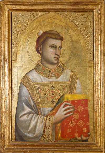 聖ステパノの表現（木に描かれた絵画、1320年から1325年頃 作： Ambrogio Bondone (workshop) Giotto