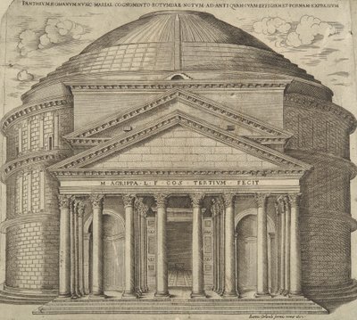 現在メアリーとして知られているローマのパンテウム 作： Ambrogio Brambilla