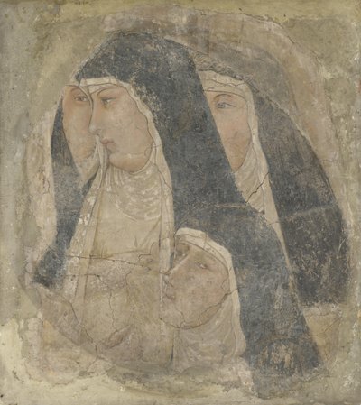 4つの貧しいクレアのグループ、1340年頃 作： Ambrogio Lorenzetti