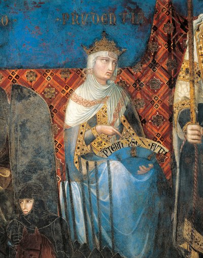 Allegory of Good Government, prudence, detail from Allegory and effects of good and bad government in town and country 作： Ambrogio Lorenzetti