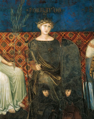 力のアレゴリー、ディテール from アレゴリーと町と国の善悪の政府の影響 作： Ambrogio Lorenzetti