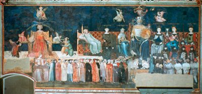 善政の寓意、1338-1340 作： Ambrogio Lorenzetti
