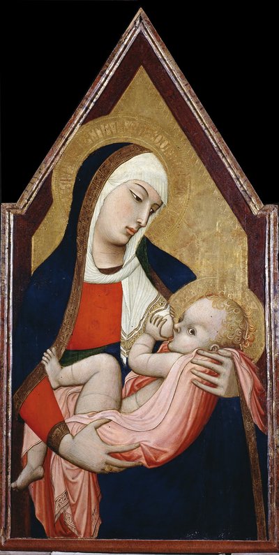 1325年から1348年までの牛乳のマドンナ 作： Ambrogio Lorenzetti