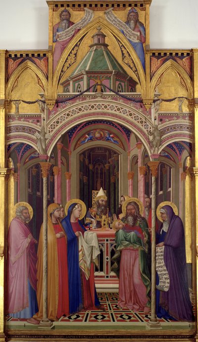 寺院でのプレゼンテーション、1342 作： Ambrogio Lorenzetti